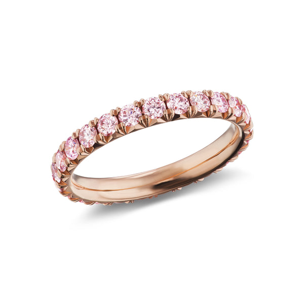 Argyle pink diamond eternity band