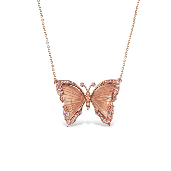 Pink Tourmaline Butterfly