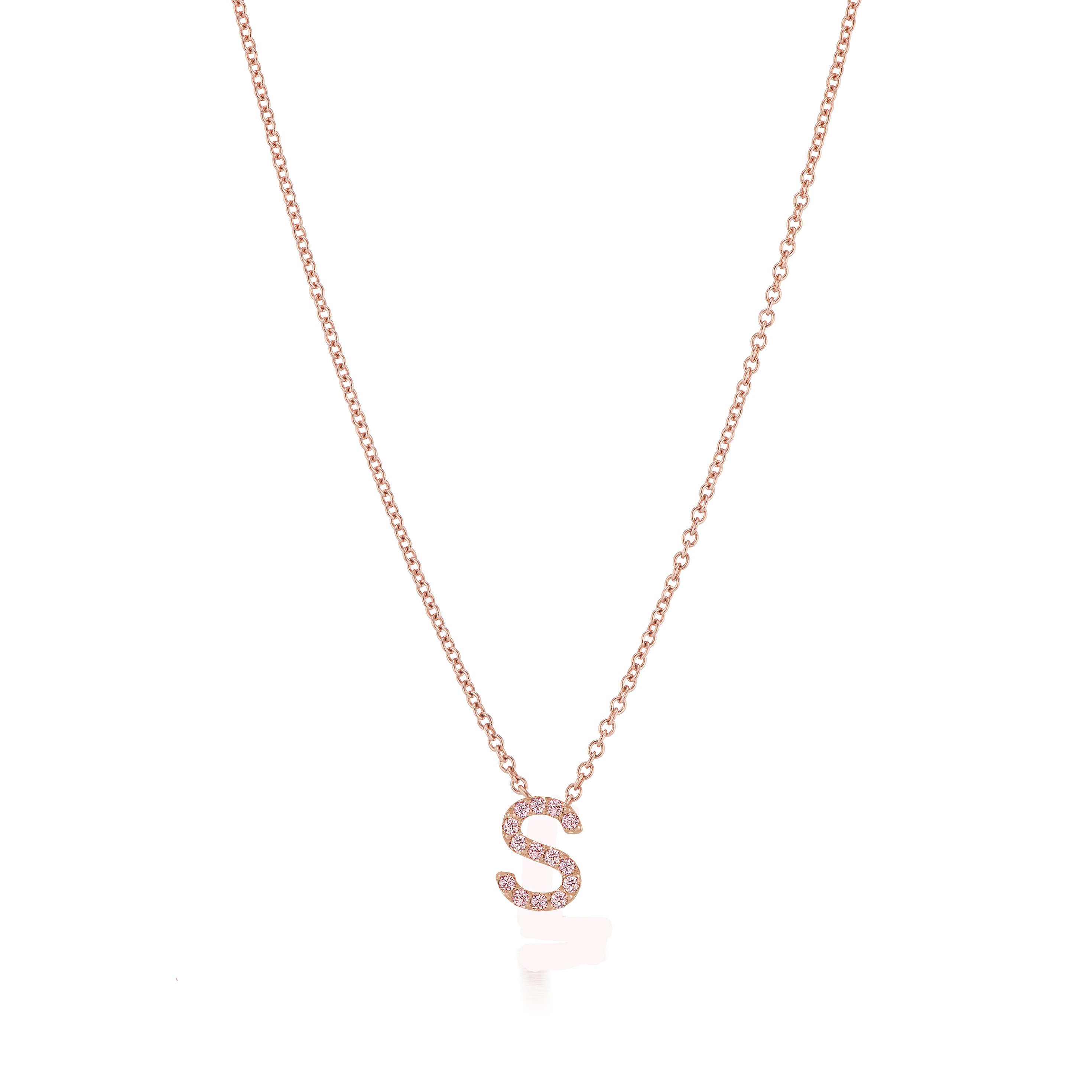 Argyle Pink Diamond Letter Necklace