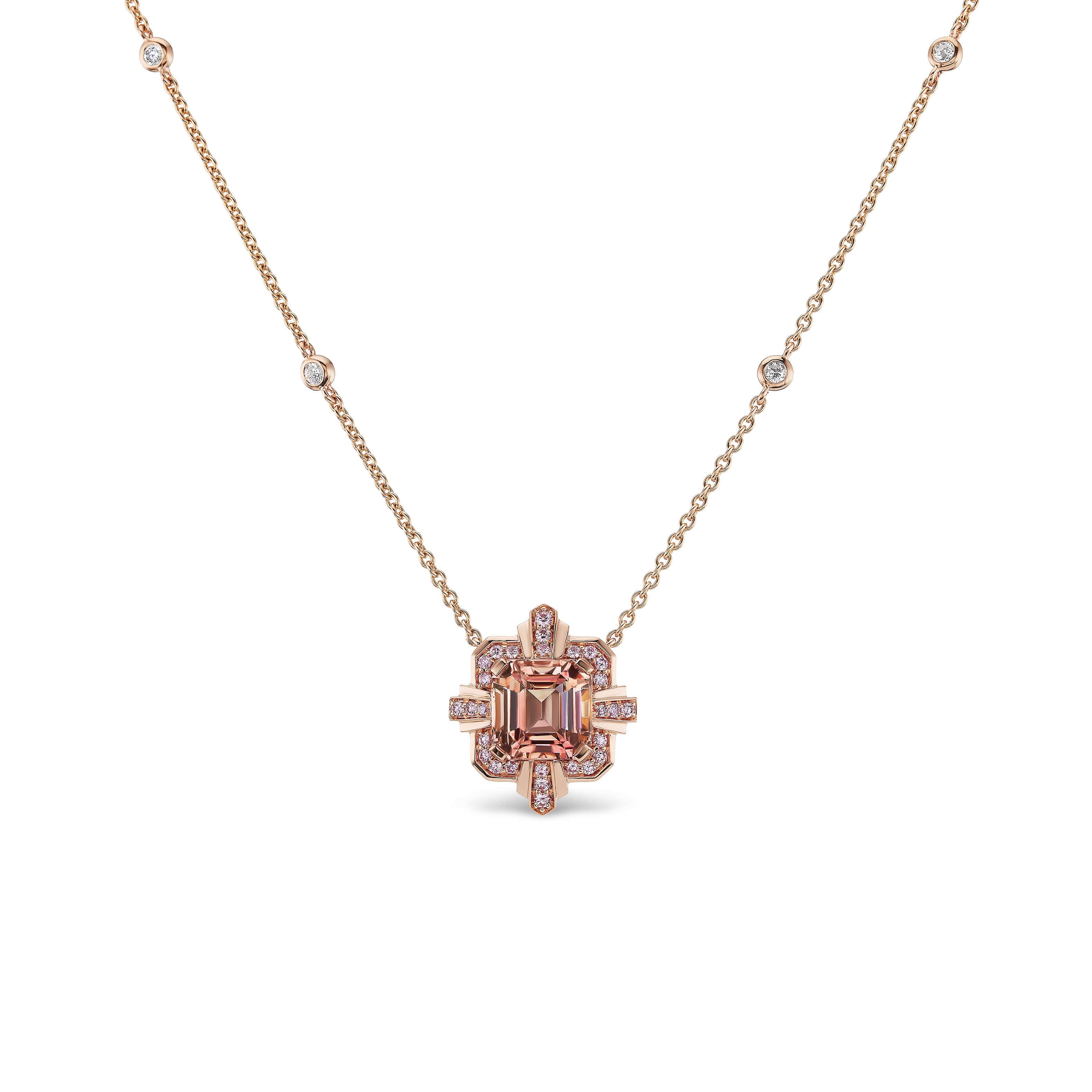 Argyle Pink Tourmaline Necklace