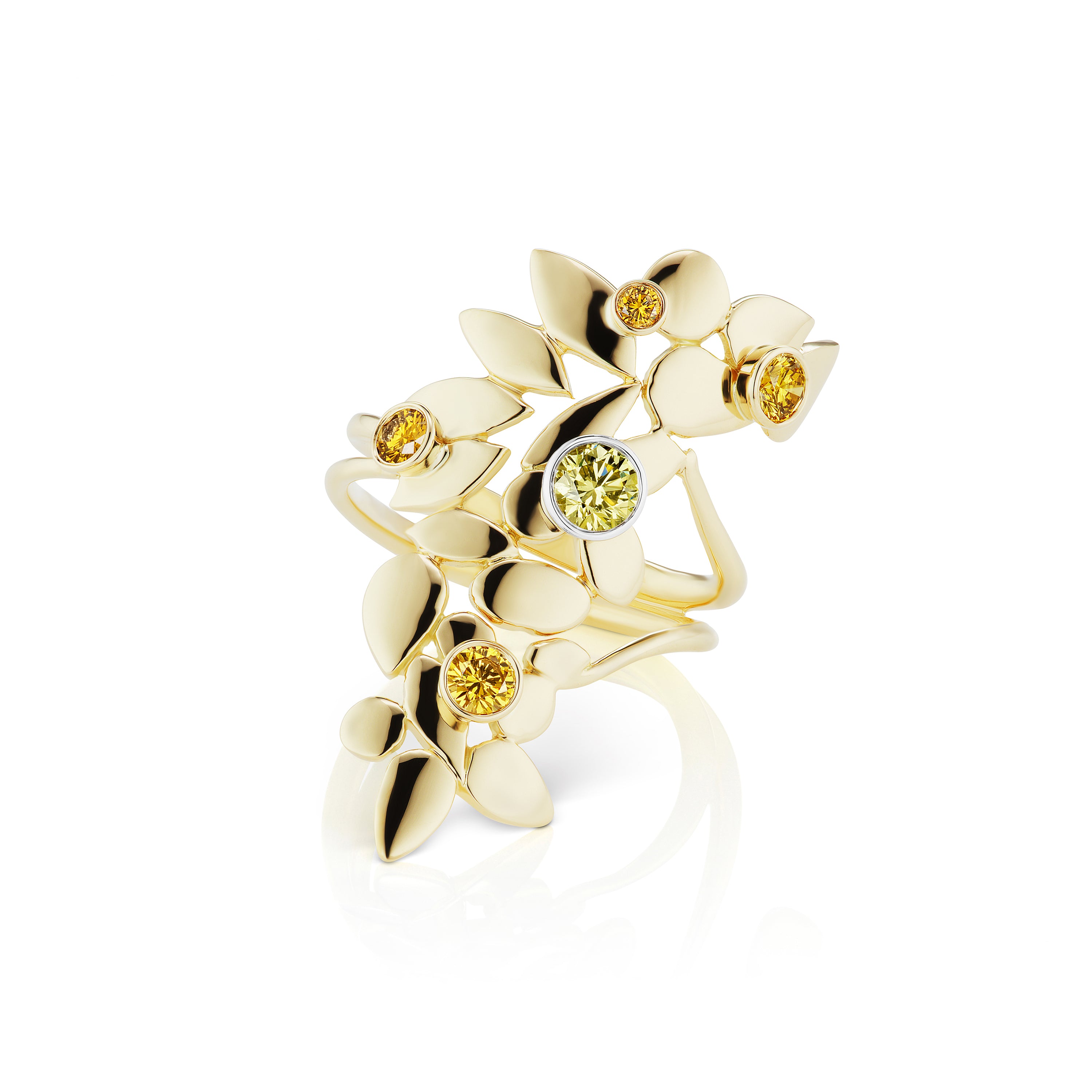 Golden Leaf Ring