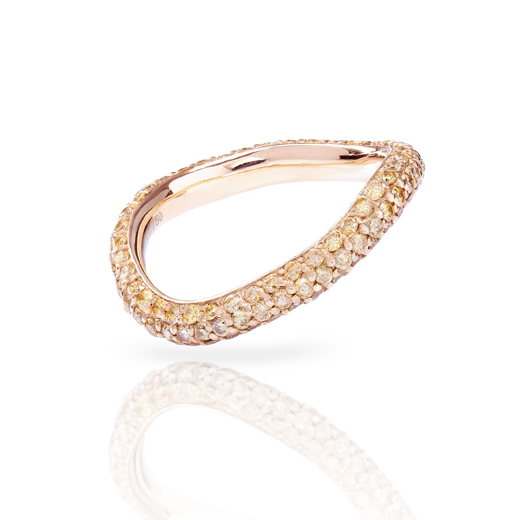 Yellow Wave Eternity Band