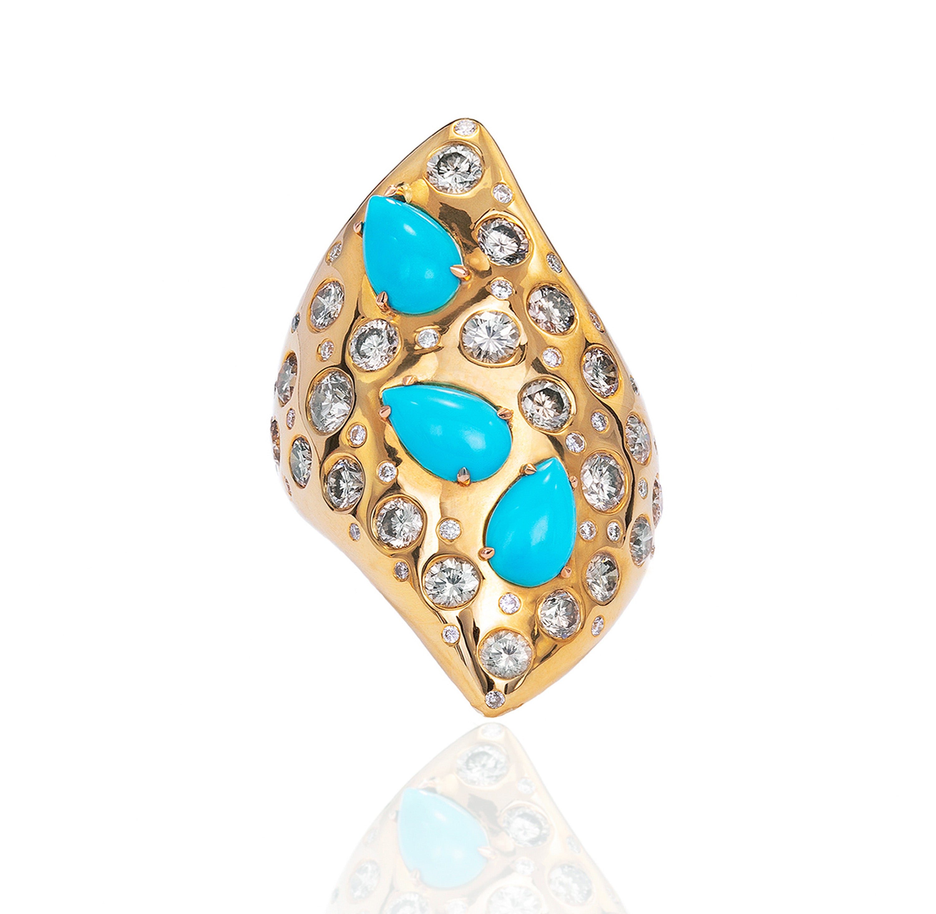 Turquoise Wave Ring