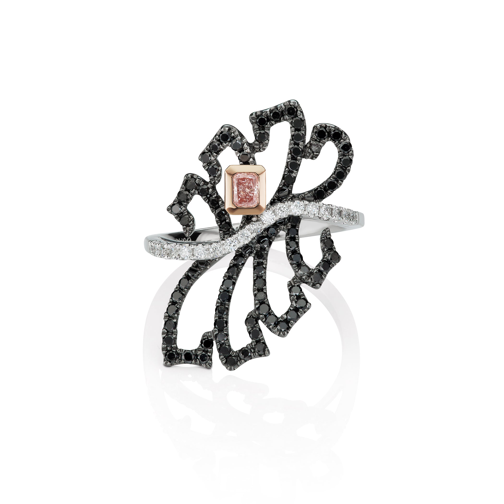 Jet Lily Ring