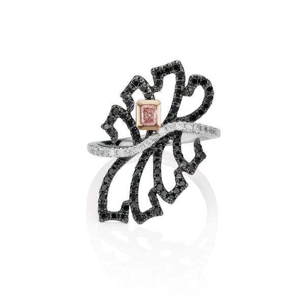 Jet Lily Ring