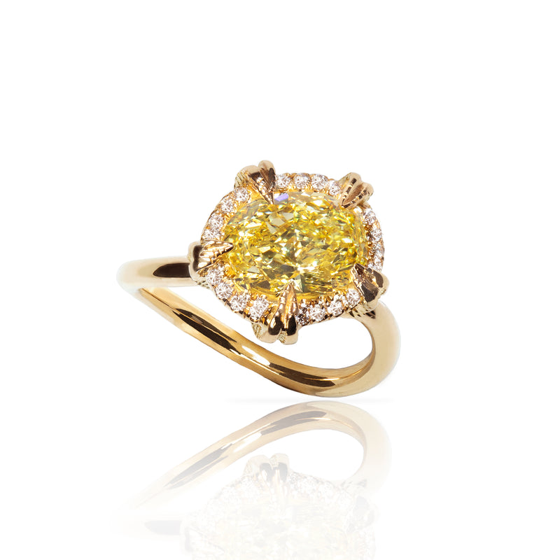 Canary Starfist Engagement Ring